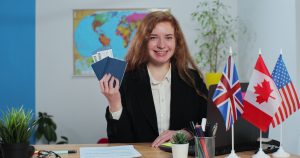 How Skilled Work Visa Helps To Get PR In Canada 3 portrait woman travel agent travel agency