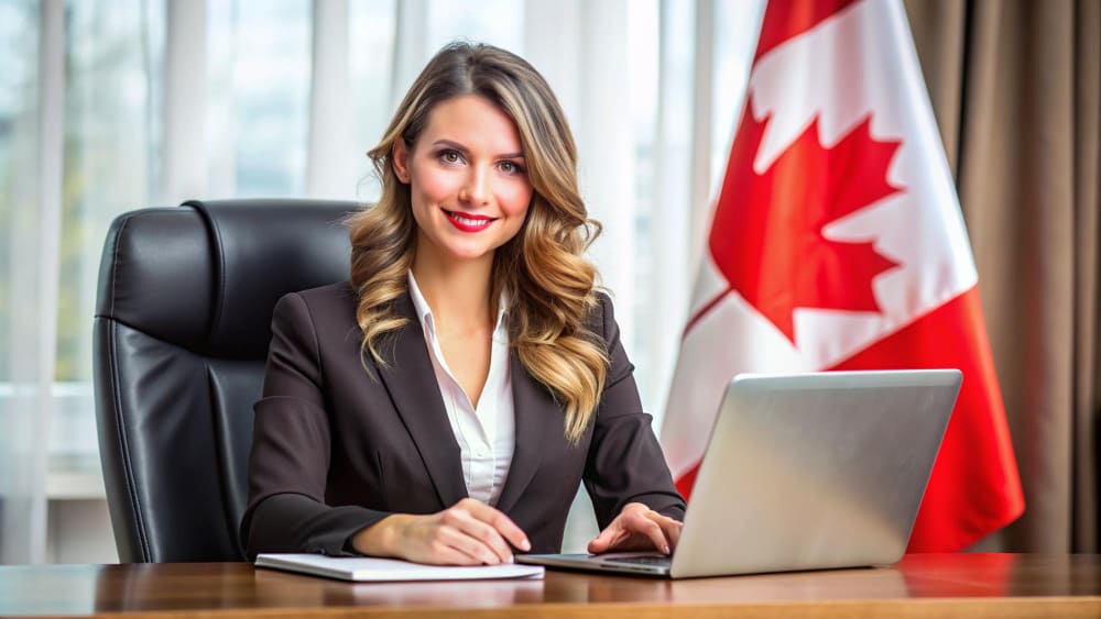 Canada Investment Immigration: Business PR Programs vs. Work Permits 1 Beautiful canadian woman works as a secretary in the company